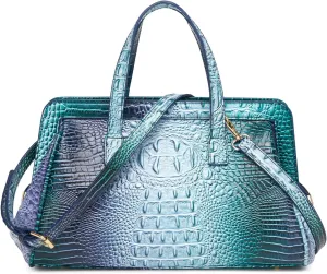 Women Fashion Crocodile Print Handbag Shoulder Satchel Top Handle Crossbody Bag