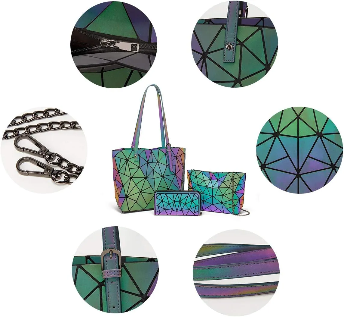 Women Fashion Handbags Wallet Tote Bag Shoulder Bag Top Handle Satchel Purse Set 4pcs