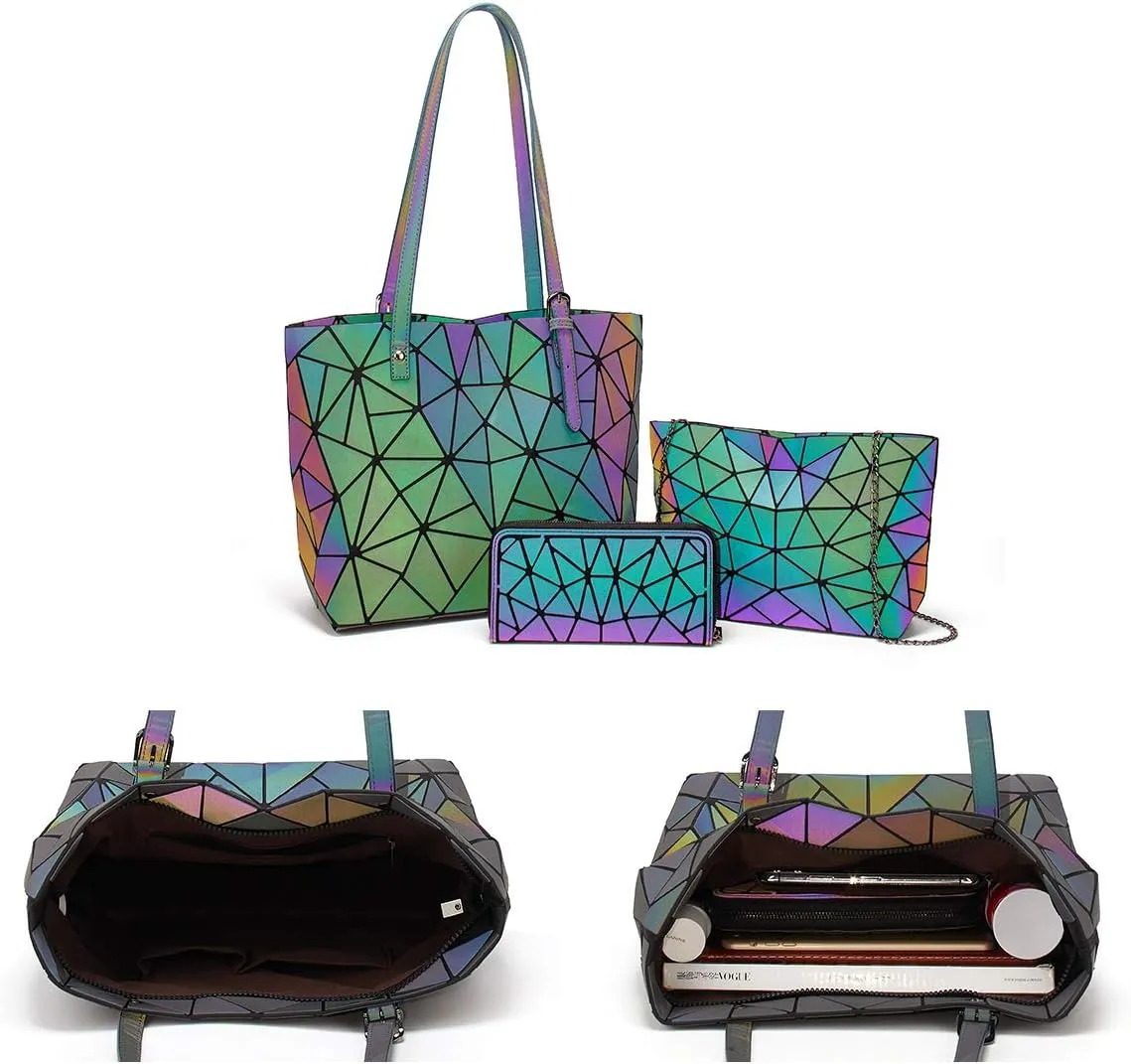 Women Fashion Handbags Wallet Tote Bag Shoulder Bag Top Handle Satchel Purse Set 4pcs