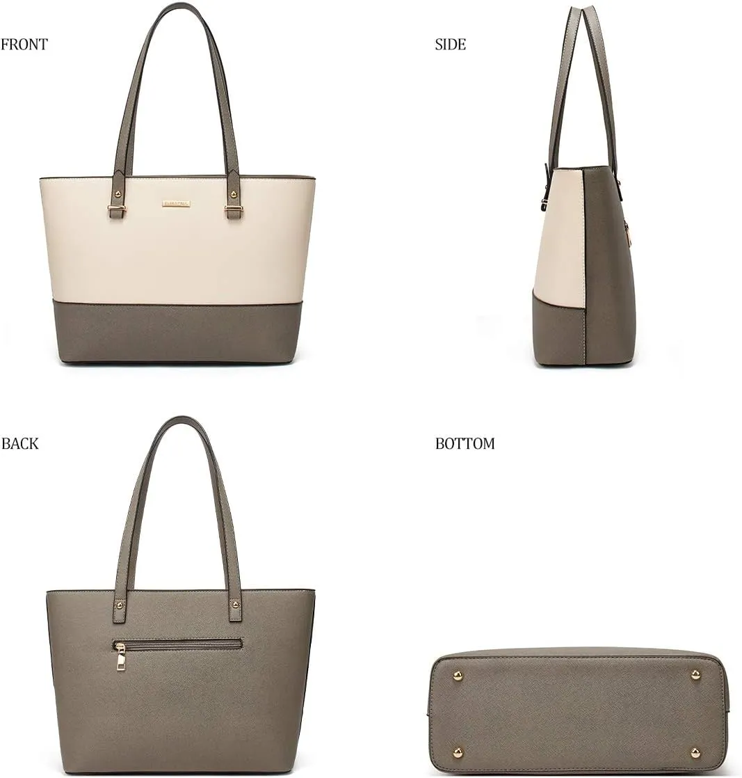 Women Fashion Handbags Wallet Tote Bag Shoulder Bag Top Handle Satchel Purse Set 4pcs