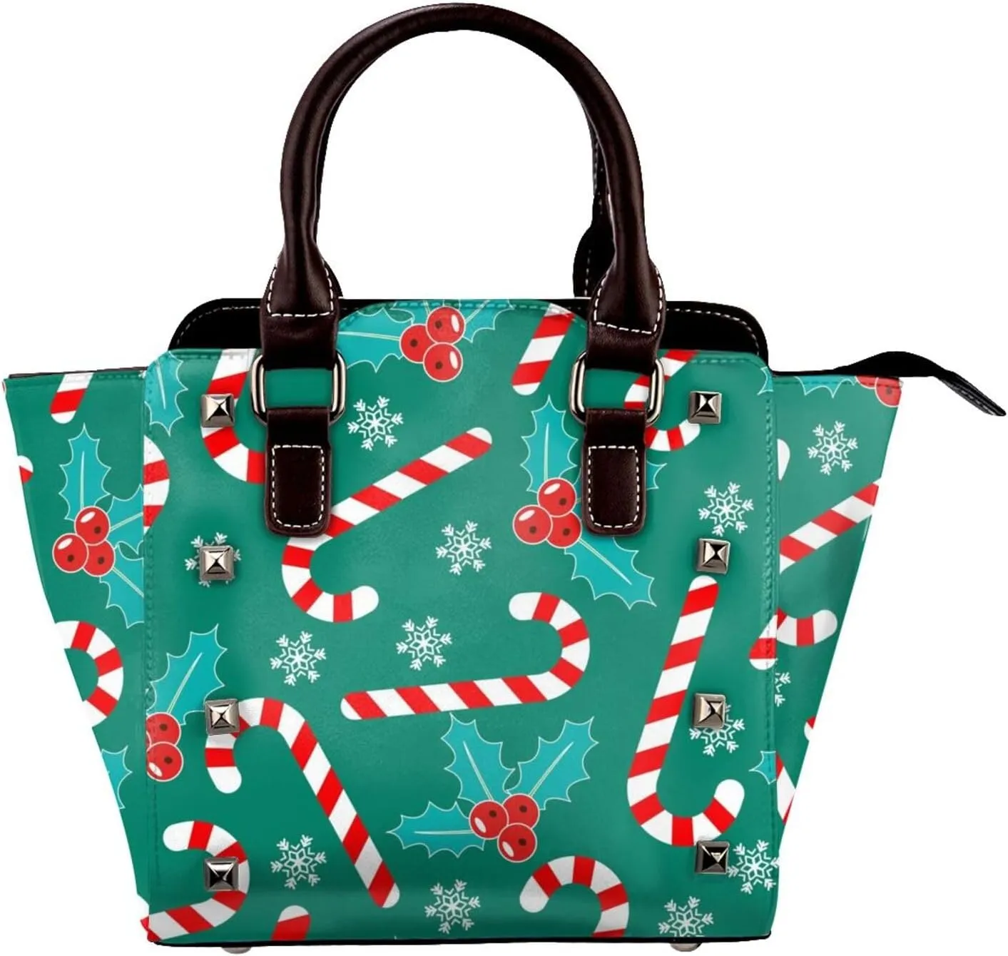 Women Handbag Large Capacity Shoulder Bag Studded Rivet Tote Satchel