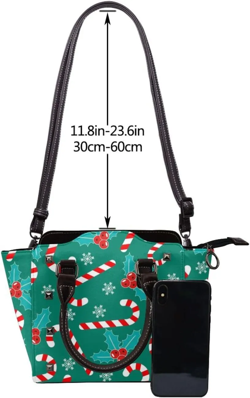 Women Handbag Large Capacity Shoulder Bag Studded Rivet Tote Satchel