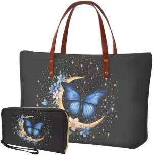 Women Handbag Wallet Combo,Portable Ladies Tote Bag Handbag,Top Handle Satchel Purse for Travel