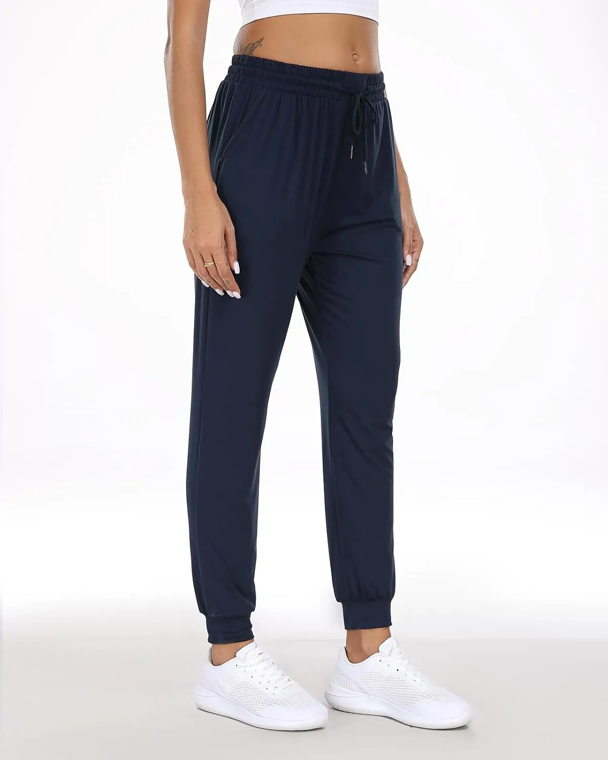 Women Joggers with Pockets,Women's Lightweight Sweatpants Soft Lounge Athletic Yoga Pants 4 Pack