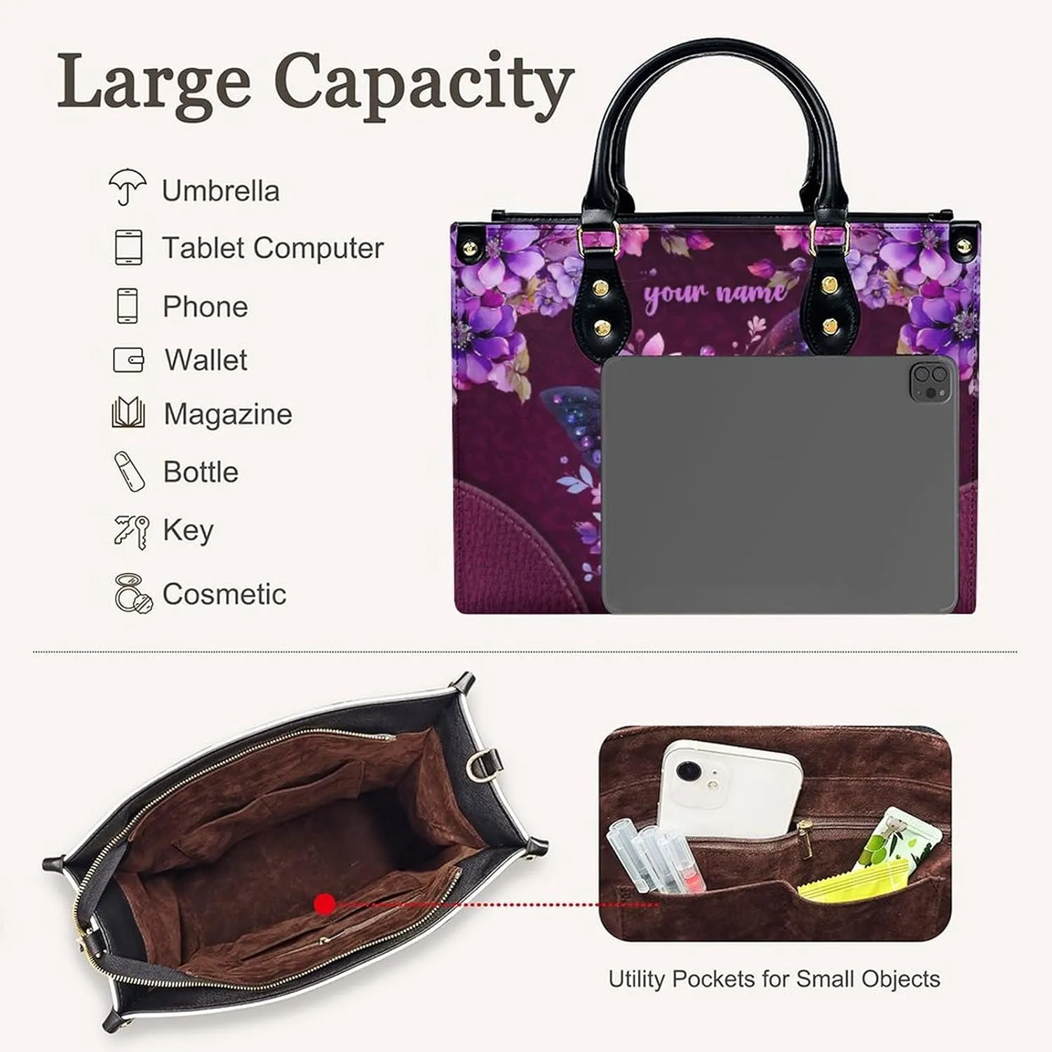 Women Leather Handbag Gift, Casual Crossbody Satchel Bag, Fashion Tote Bag Purses Gifts for Shopping Work Business Travel