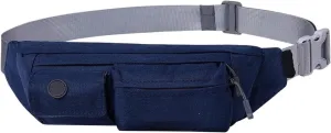 Women Men Small Waist Pouch Slim Belt Bag Walking Lightweight Crossbody Chest Bag(Sapphire Blue)