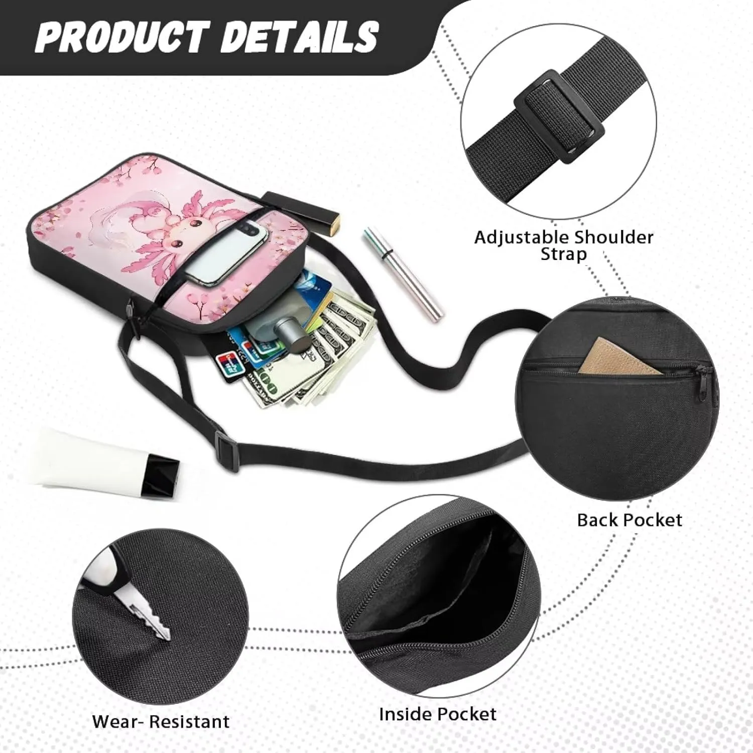 Women Small Crossbody Bag Cross Body Cell Phone Bag Purse Wallet Pouch Lightweight Sling Bag Shoulder Handbag