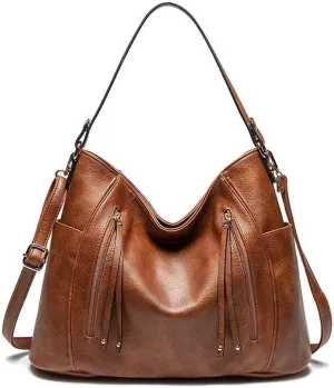 Women Tote Bag Handbags PU Leather Fashion Hobo Shoulder Bags with Adjustable Shoulder Strap