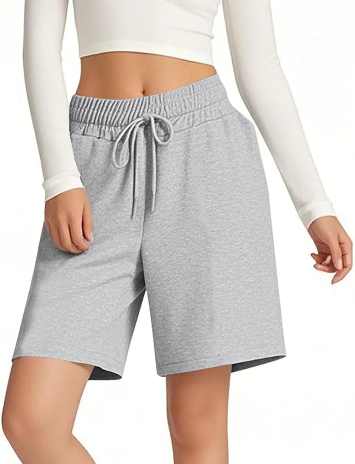 Women's Athletic Shorts High Waisted Sweat Short Casual Yoga Running Walking Lightweight Shorts for Women