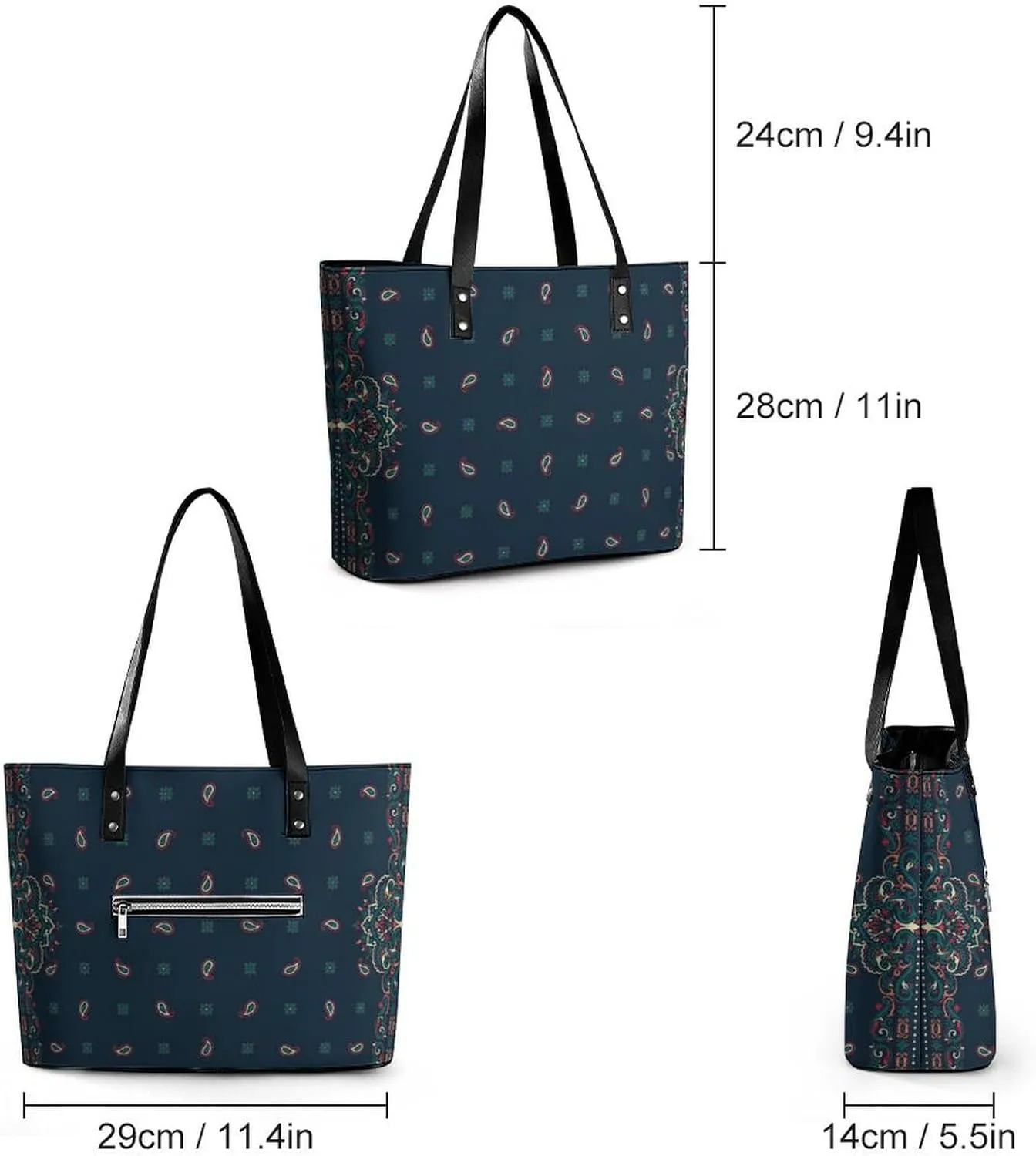 Women's Fashion Large Satchel Tote Bag Casual Shoulder Bag Soft Leather Purse