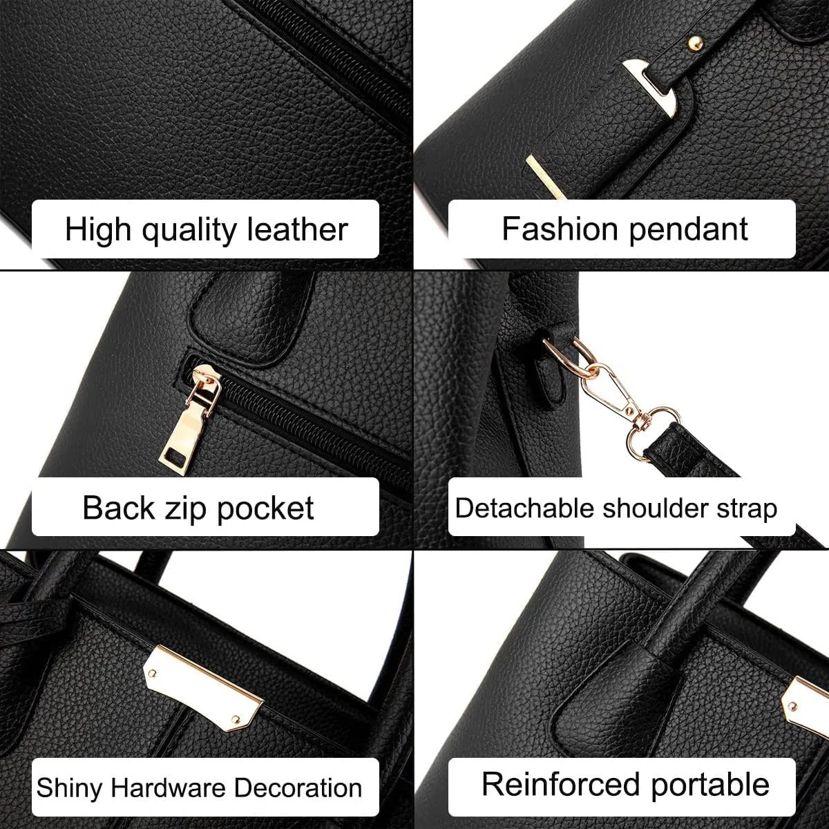 Womens Handbags and Purses Fashion Top Handle Satchel Tote PU Leather Shoulder Bags