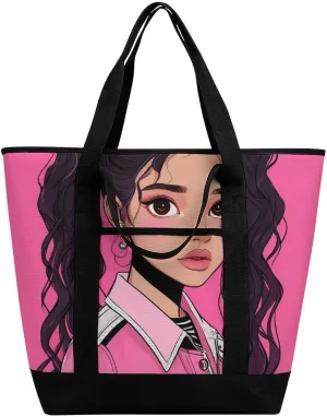 Women's Large-Capacity Thermal Tote Bag Stylish Work & Commute Handbag