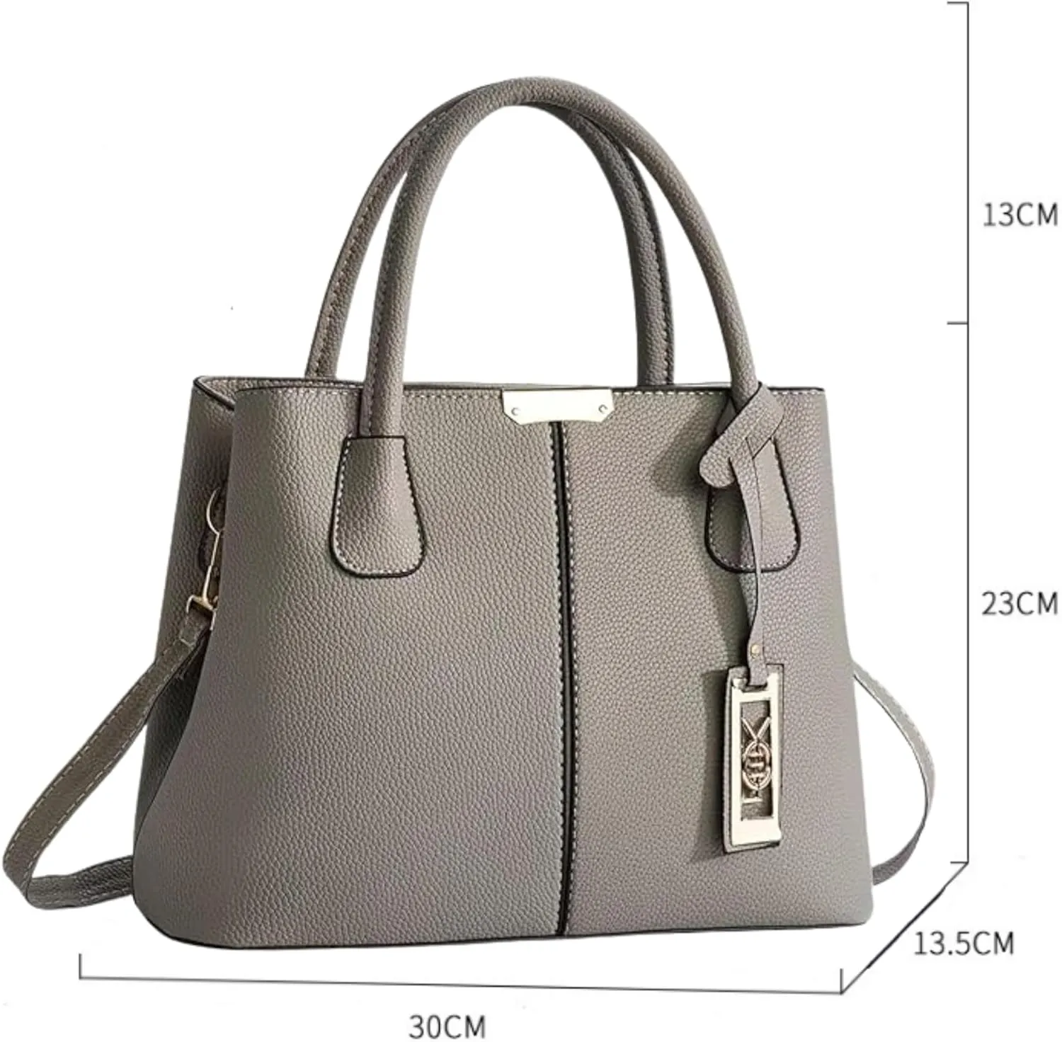 Women's PU Leather Handbag Stylish Tote Shoulder Bag with Crossbody Strap Elegant Spacious Purse for Work & Everyday Use