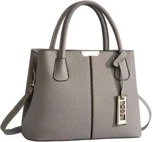 Women's PU Leather Handbag Stylish Tote Shoulder Bag with Crossbody Strap Elegant Spacious Purse for Work & Everyday Use