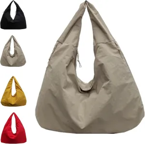 Women's Solid Color Textured Draped Tote Bag, Big Capacity Fashion Versatile Shoulder Bag