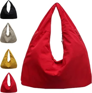 Women's Solid Color Textured Draped Tote Bag, Big Capacity Fashion Versatile Shoulder Bag