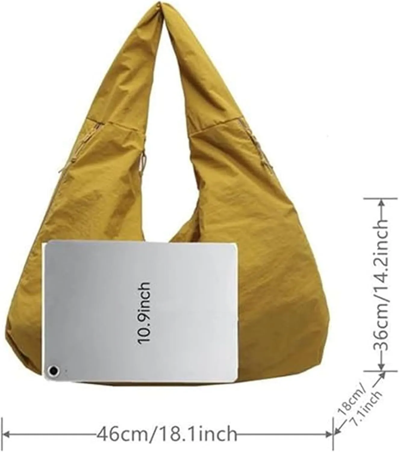Women's Solid Color Textured Draped Tote Bag, Big Capacity Fashion Versatile Shoulder Bag