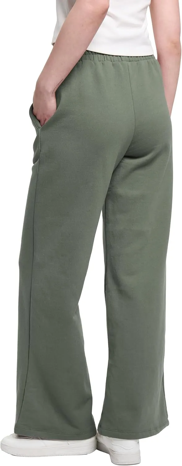 Womens Sweatpants Straight Wide Leg Pants for Women Fleece Lined High Waisted Baggy Casual Drawstring Lounge Pants
