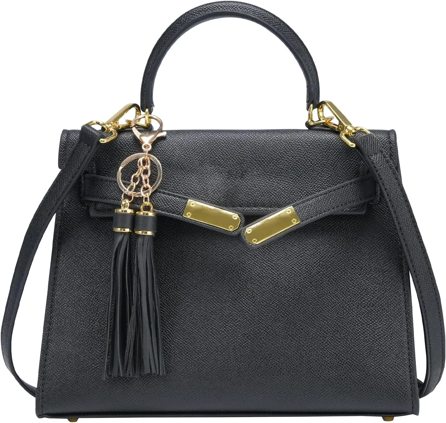 Women's Top Handle Satchel Handbags Purses Leather Fashion Crossbody Bag with Detachable Strap