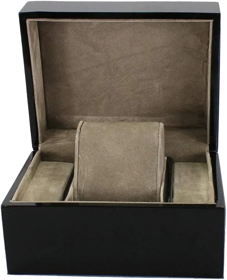 Wood Watch Box Jewelry Storage Case Single Grid Pillow Wooden Case Organizer