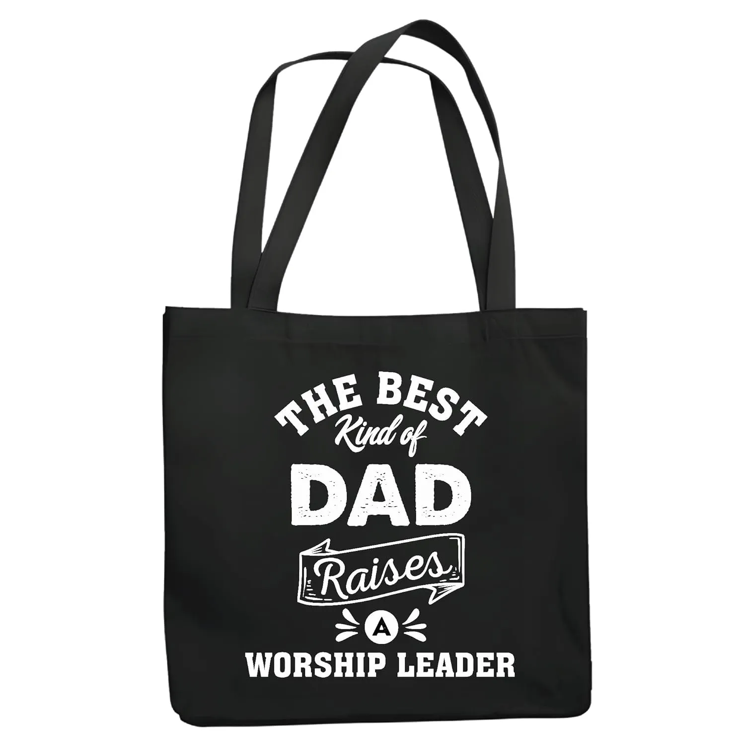 Worship Leader Dad Gift for Best Kind of Dad Family Day Navy Black Multicolor Canvas Tote Bag