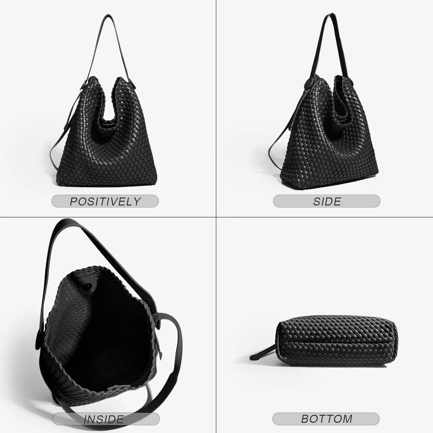 Woven Leather Tote Bag for Women Large Woven purses shoulder bag Fashion Shopping Travel Handbags