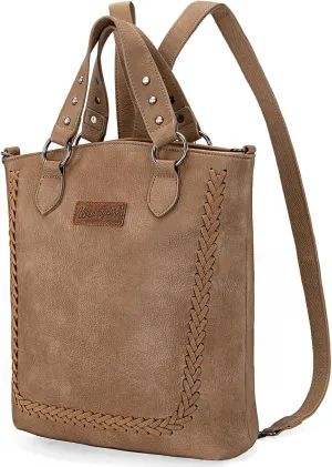 Wrangler Convertible Backpack Purse for Women Vintage Tote Bag Multifunction Shoulder Bag