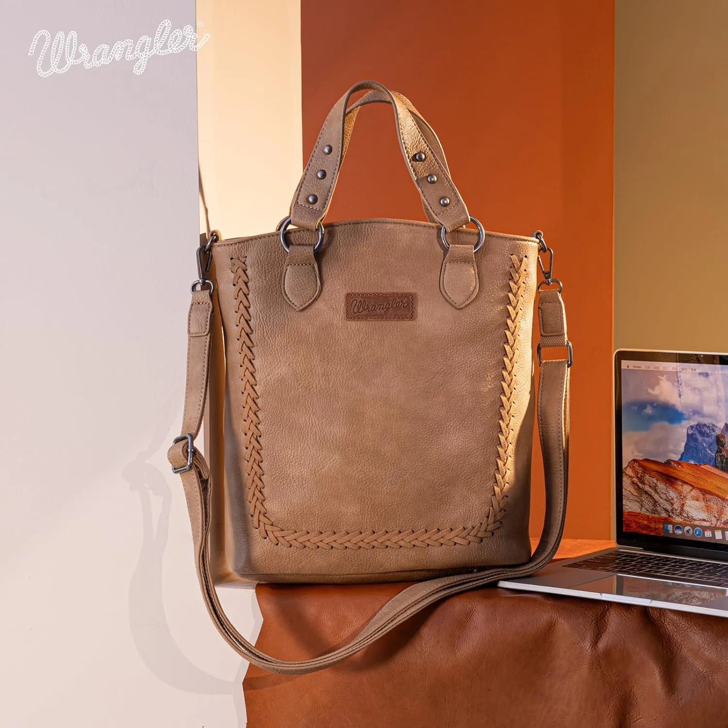 Wrangler Convertible Backpack Purse for Women Vintage Tote Bag Multifunction Shoulder Bag