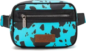 Wrangler Waist Pack for Women Cow Print Fanny Pack Men's Crossbody Belt Bag With Adjustable Strap