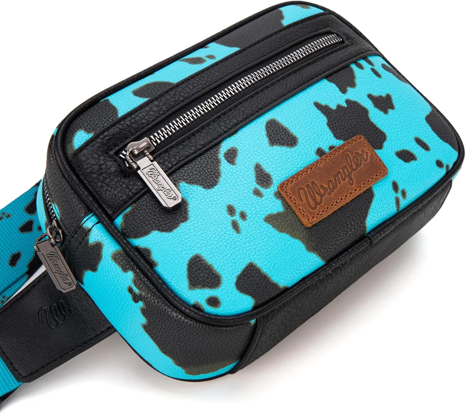 Wrangler Waist Pack for Women Cow Print Fanny Pack Men's Crossbody Belt Bag With Adjustable Strap