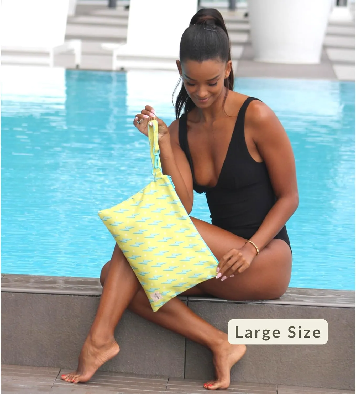 Wristlet Bag, Convenient Buckle Loop Strap, Ample Storage, Eco Fabric, Everyday Travel Vacation Accessory