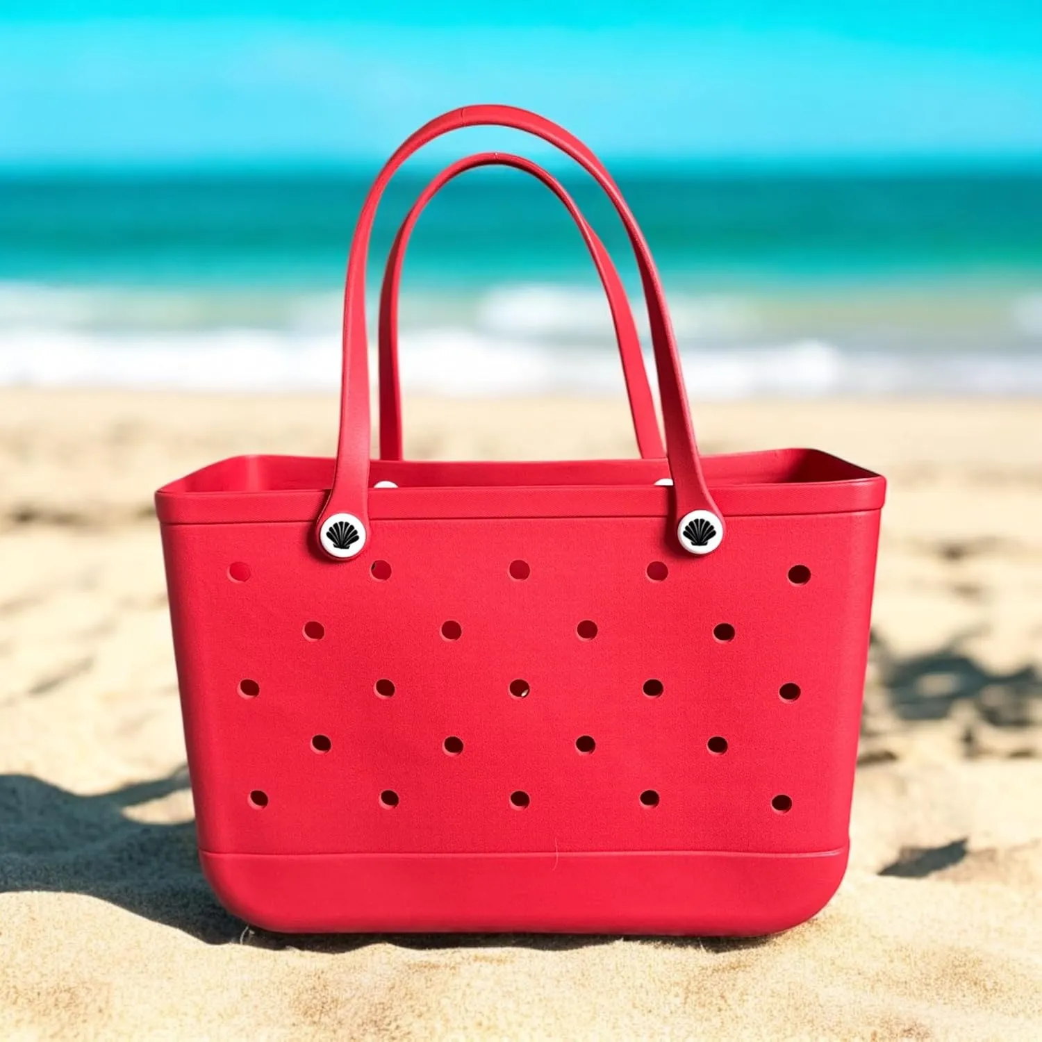 X Large Beach Bag Tote| Durable Lightweight Waterproof Washable Open Tote Bag for Beach, Pool, Boat, Sports