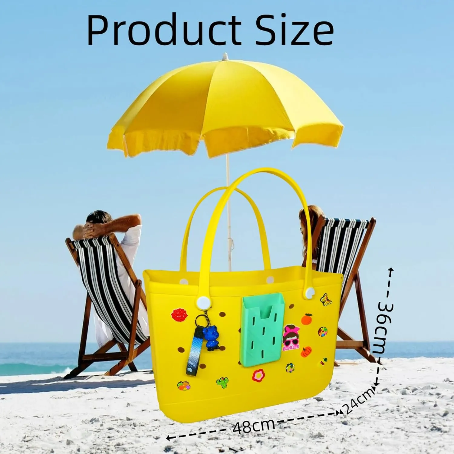 X-Large purple Rubber Beach Bag Tote Bag Washable Durable Tote Bag Storage Bags Beach Essentials For Women