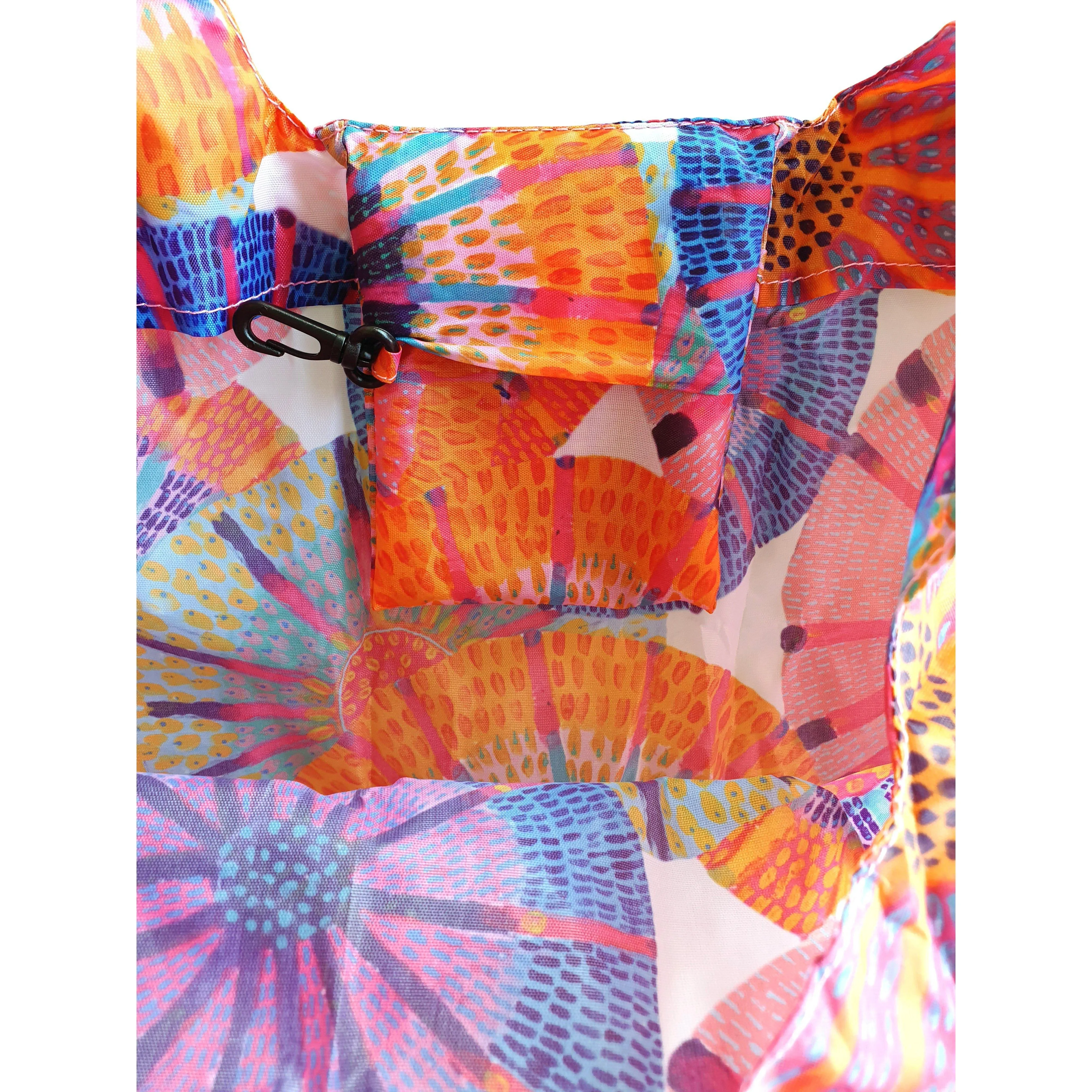 XLarge Foldaway Shopper Tote - Sunshine Flowers