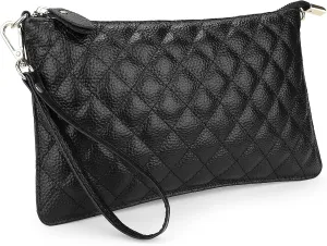 YALUXE Genuine Leather Wristlet Handbags Purses Cell Phone Pocket Clutch Wallet Crossbody Bags for Women