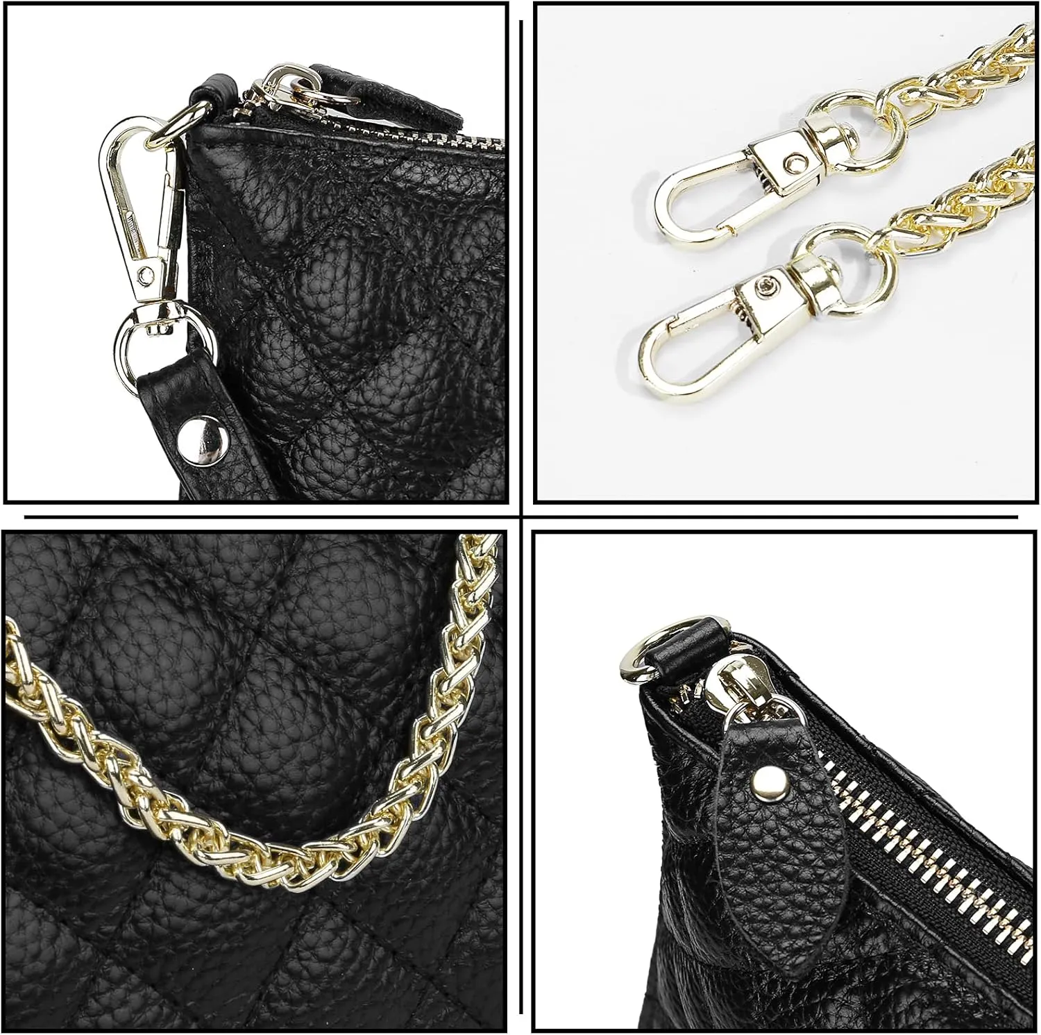 YALUXE Genuine Leather Wristlet Handbags Purses Cell Phone Pocket Clutch Wallet Crossbody Bags for Women