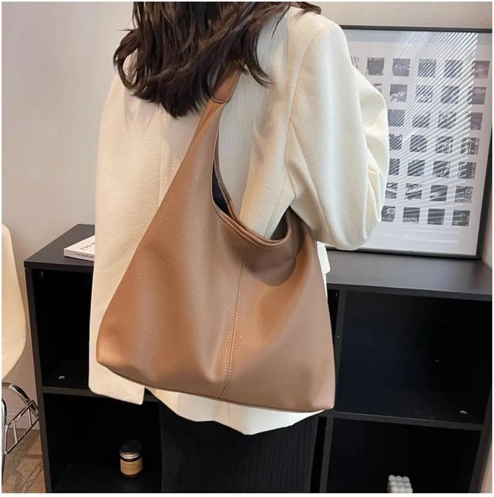 ZiMing Shoulder Bag for Women - Soft Leather Hobo Handbag Tote Large Purse With Single Strap and Wallet - 2 Pcs Set