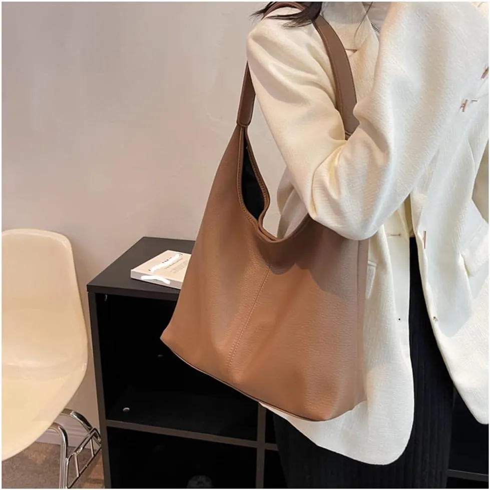 ZiMing Shoulder Bag for Women - Soft Leather Hobo Handbag Tote Large Purse With Single Strap and Wallet - 2 Pcs Set