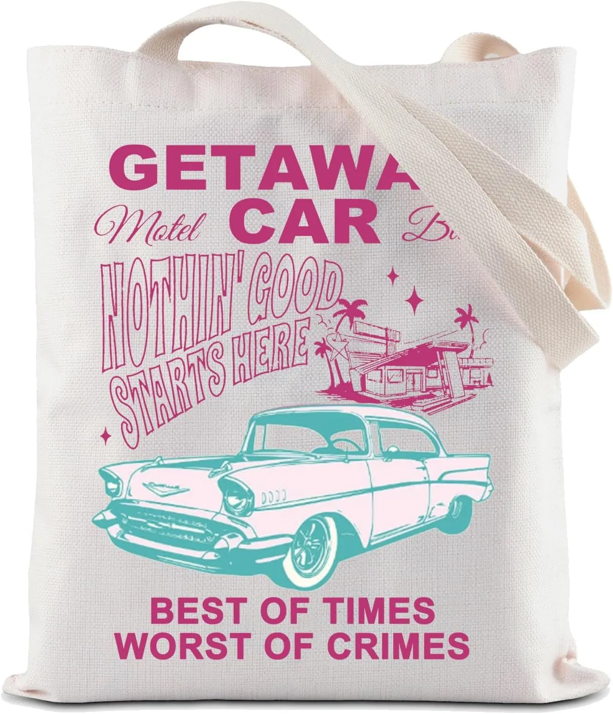 ZJXHPO Singer Inspired Tote Bag TS Fans Reusable Grocery Shopping Bag Getaway Car Shoulder Bag TS Lyric Handbag