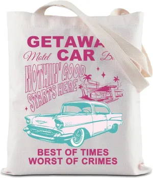 ZJXHPO Singer Inspired Tote Bag TS Fans Reusable Grocery Shopping Bag Getaway Car Shoulder Bag TS Lyric Handbag
