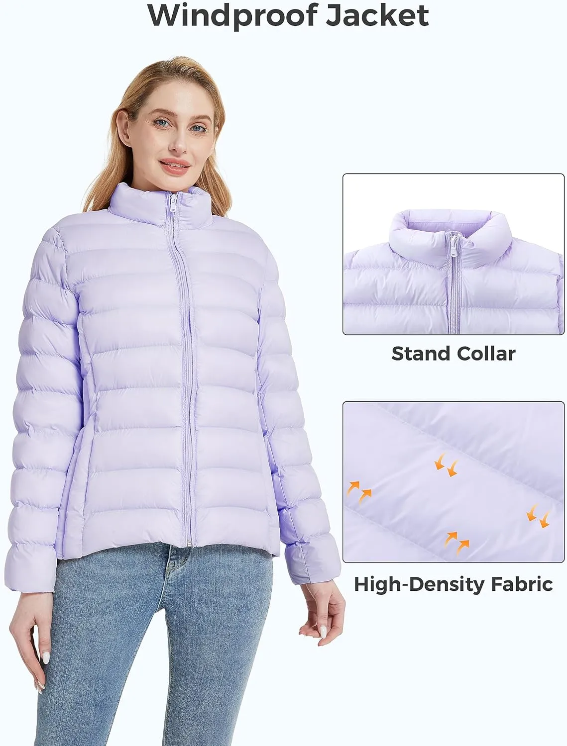 ZSHOW Women's Packable Puffer Jacket Windproof Lightweight Winter Coat
